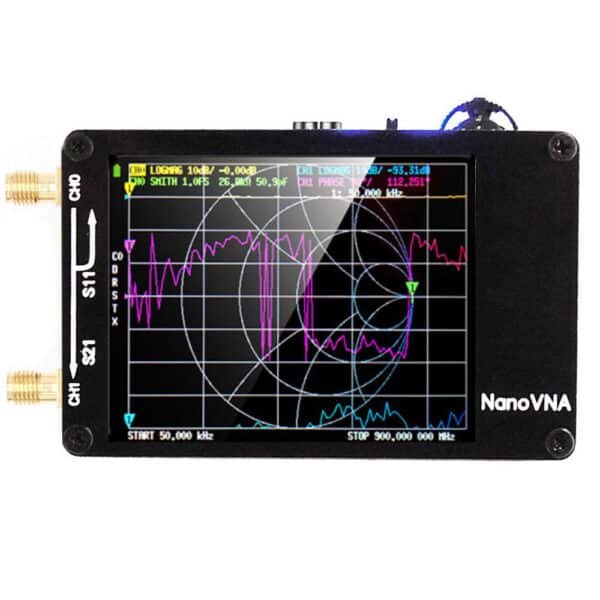 NanoVNA-H Analizzatore d'antenna Vettoriale 10KHz-1.5GHz MF HF VHF UHF Supporta 32G SD Card 5