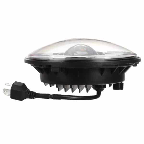 Faro Proiettore LED per Moto, Auto, Fuoristrada da 7" pollici Hi-Lo Rotondo compatibile con Jeep Wrangler, Defender - Certificato DOT, SAE, E9 5