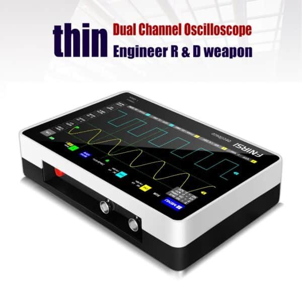 FNIRSI 1013D Oscilloscopio, Digitale Portatile 7 Pollici Touchscreen 2 canali larghezza di banda 100MHz frequenza di campionamento 1GSa/s 5