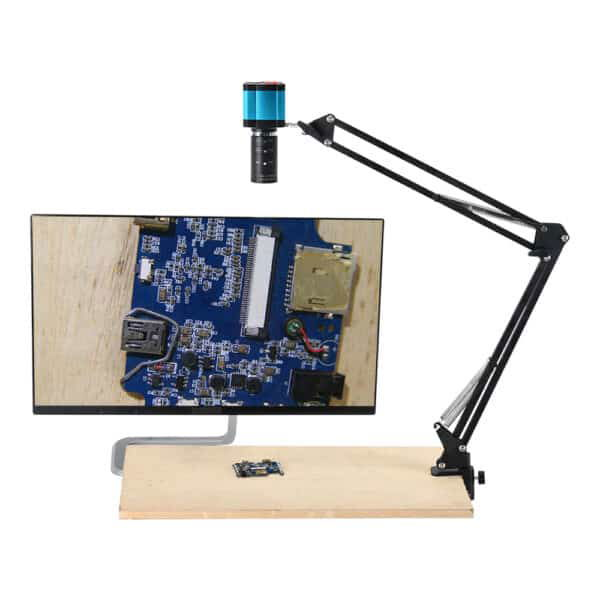 Microscopio Digitale Professionale HAYEAR 2307D 48MP 1080P 2K HDMI USB con Braccio Asta a Sospensione Supporto da Tavolo 1