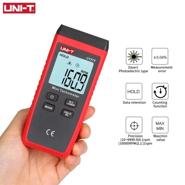 UNI-T UT373 Tachimetro Digitale LCD portatile Misuratore Fase Motore range 0 ~ 99999 Conteggi 2