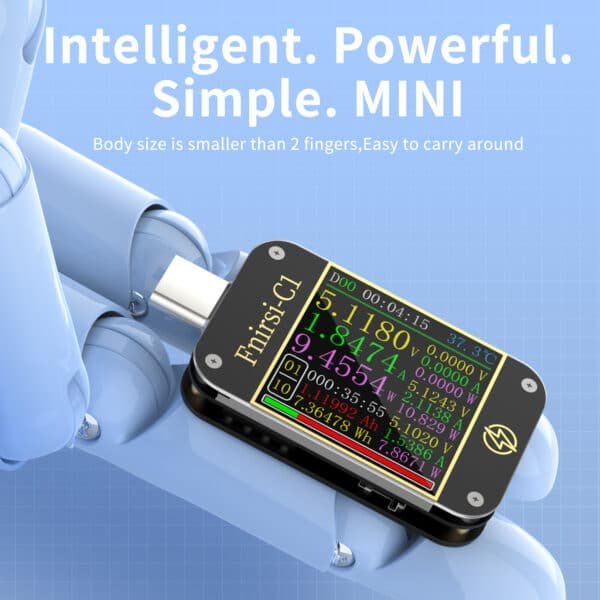 FNIRSI-C1 USB Tester USB-C Voltmetro Amperometro Test di Ricarica Misuratore 3