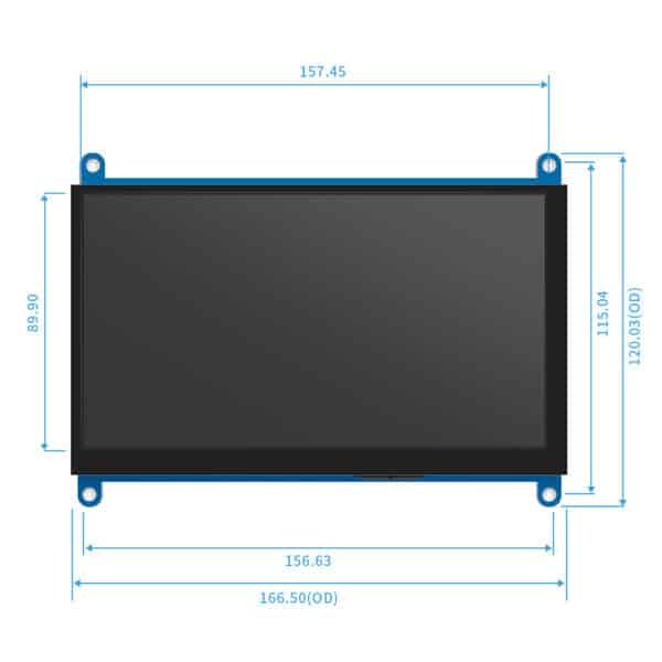 Modulo Schermo Touch HDMI 7 Pollici IPS/TN AIDA64 Pannello LCD 1024 x 600 per Raspberry Pi 3 Pi4 PC Orange PI 7