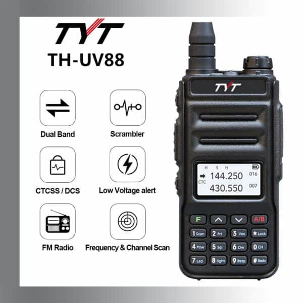 TYT TH-UV88 Ricetrasmettitore Portatile VHF/UHF 5 Watt 1