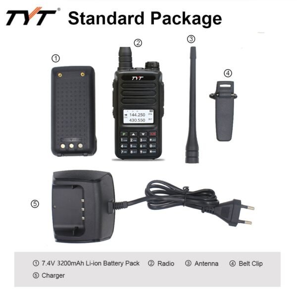 TYT TH-UV98 Ricetrasmettitore Portatile 10W 136-174/400-480MHz Dual Band 6
